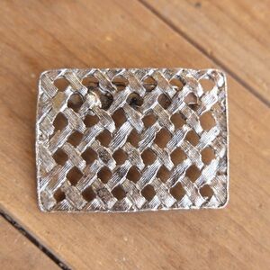 Vintage Basketweave Brooch
